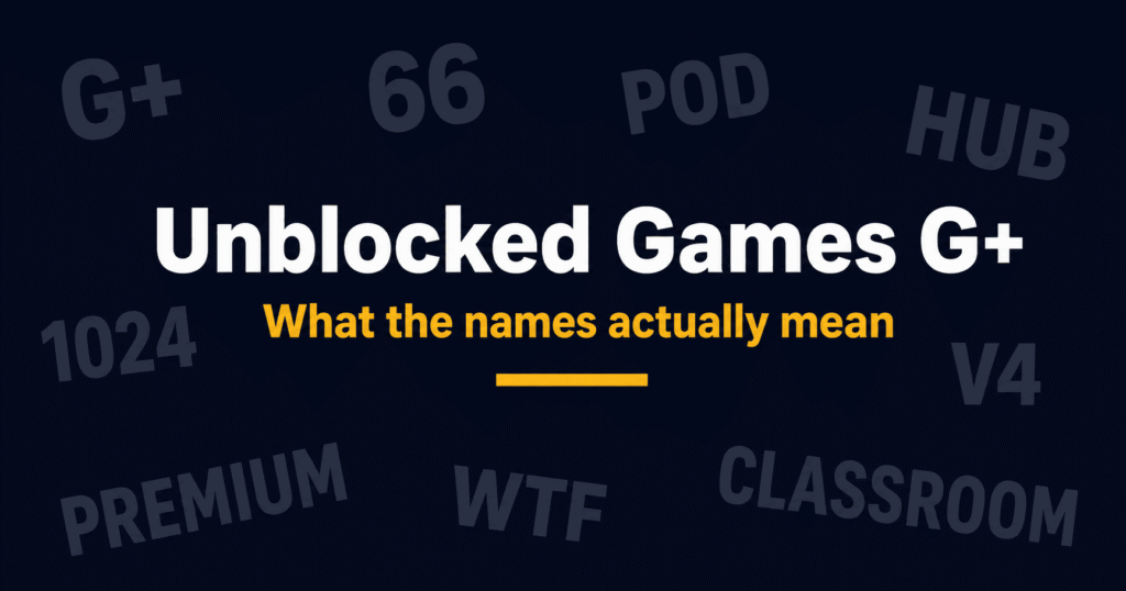 What Does “Unblocked Games G+” Mean? A Guide to the Terminology